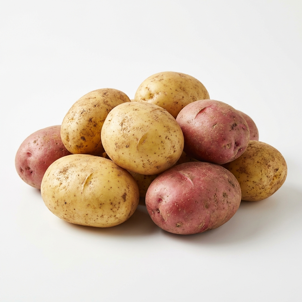 Fresh potatoes at wholesale market